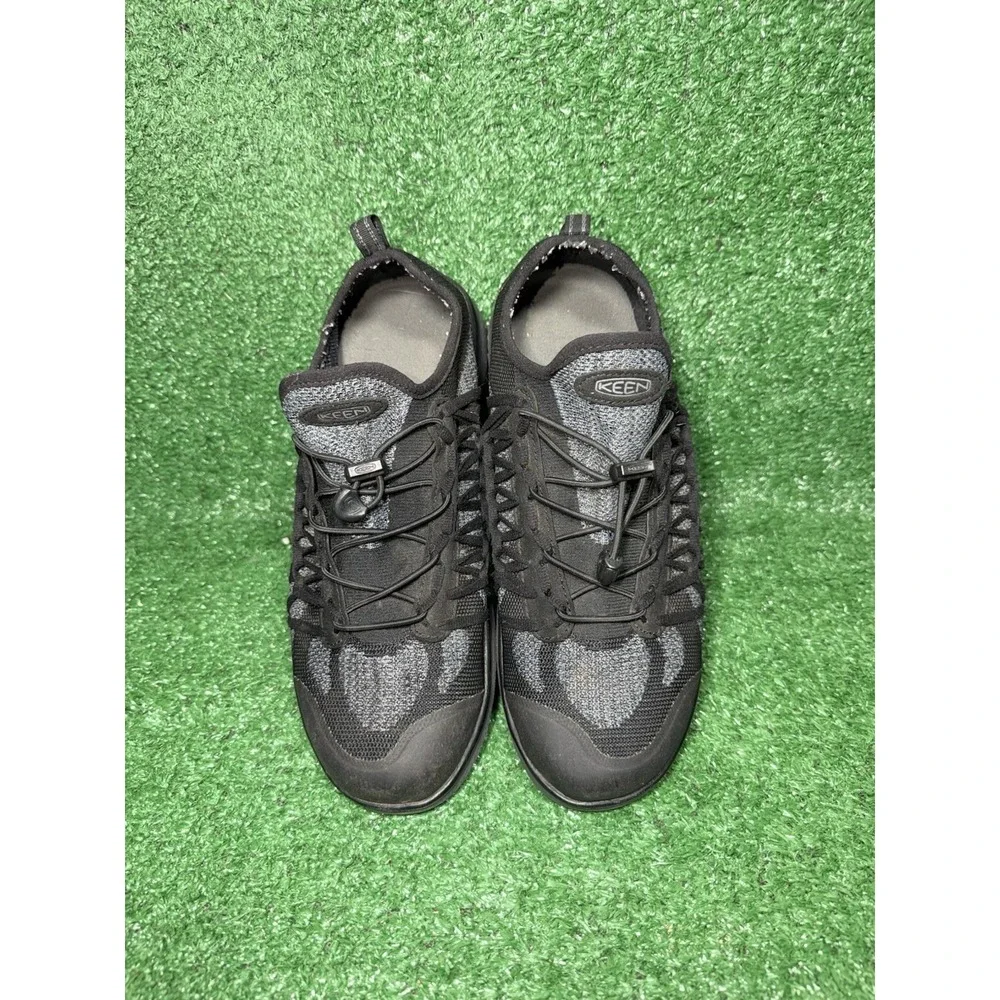 KEEN Uneek Exo Mens 11.5 Black Grey‎ Mesh Hiking Shoes Outdoor Comfort Sneakers